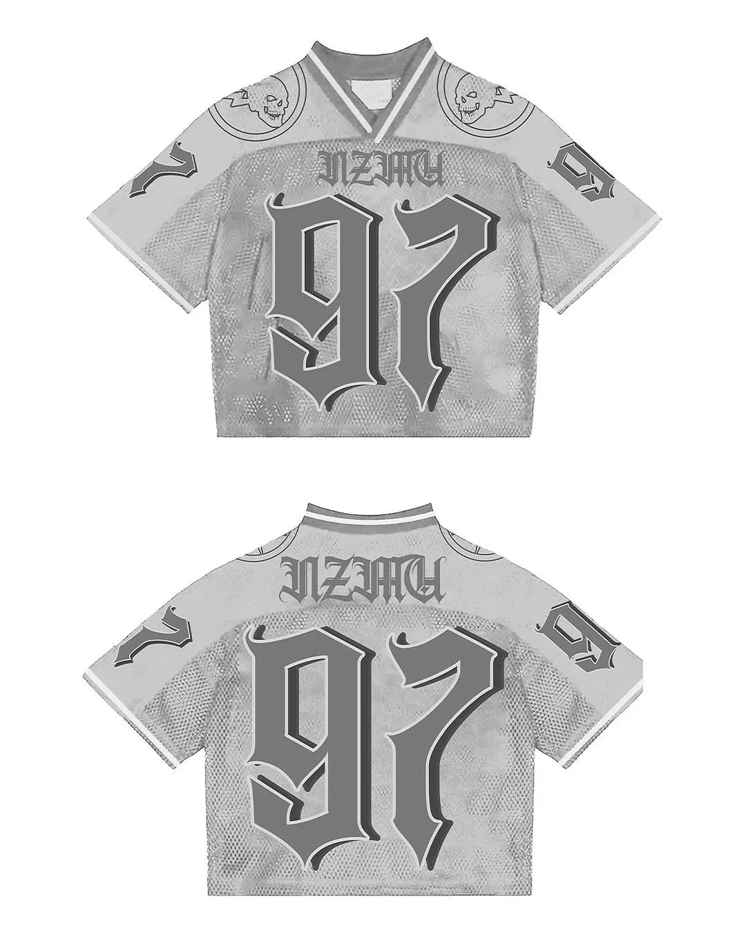 Y2K T Shirt American Fashionable breathable splicing loose football jersey Streetwear casual Breathable Unisex Short Sleeve top