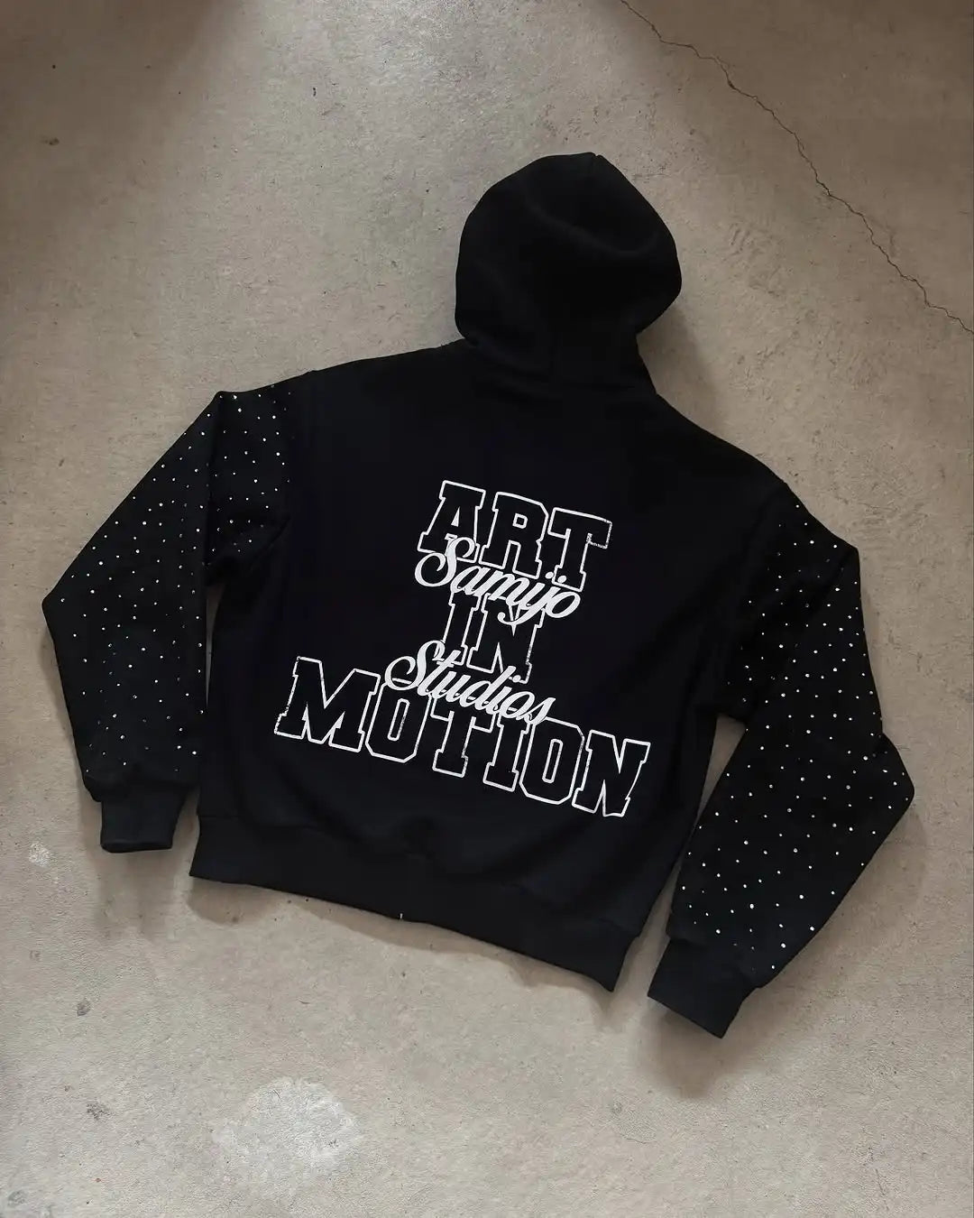 New personalized monogram printed rhinestone hoodie man clothes y2k harajuku women gothic Jackets coat casual zip up hoodies
