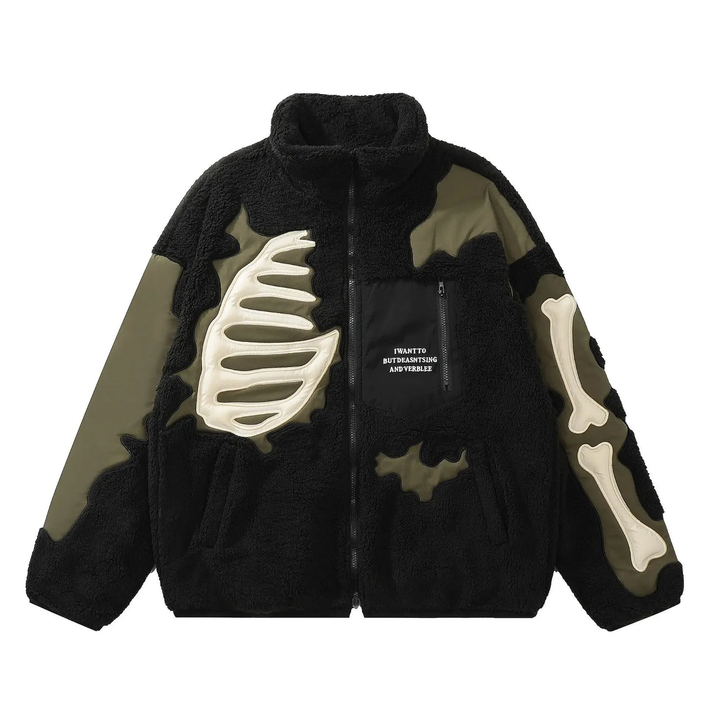 Y2K Retro Spliced Embroidered Cotton Coat Winter Warm American Loose 2024 Stand Collar Contrast Color Men's Top