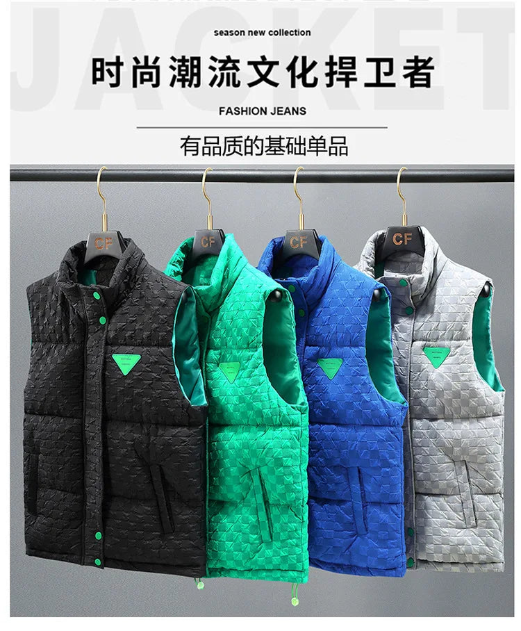 5XL Men's Vest Jacket Winter Warm Sleeveless Men Jacket Fashion Casual Vest Men Autumn Thicken Waistcoat